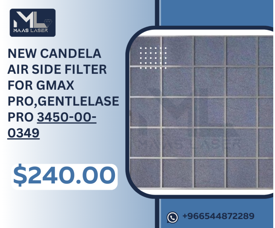 NEW CANDELA AIR SIDE FILTER FOR GMAX PRO,GENTLELASE PRO 3450-00-0349