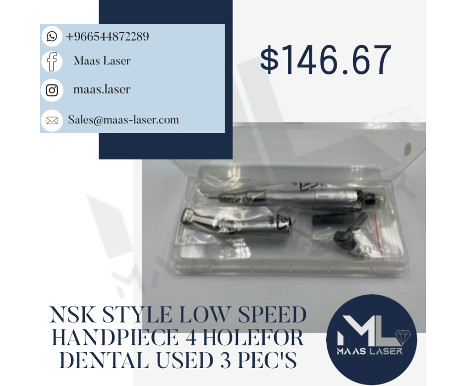 NSK STYLE LOW SPEED HANDPIECE 4 holeFOR DENTAL USED 3 PEC'S